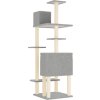 Škrabadlo pro kočky se sisalovými sloupky 154 cm [171772] (Barva Světle šedá)