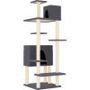 Škrabadlo pro kočky se sisalovými sloupky 154 cm [171772] (Barva Světle šedá)