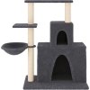 Škrabadlo pro kočky se sisalovými sloupky 83 cm [171766] (Barva Světle šedá)