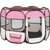 Skládací ohrádka pro psy s taškou 90 x 90 x 58 cm [171009] (Barva Růžová)