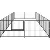 Psí kotec 16 m² ocel [3082115] (Barva Černá)