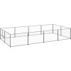 Psí kotec 8 m² ocel [3082120] (Barva Stříbrná)