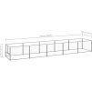 Psí kotec 5 m² ocel [3082103] (Barva Stříbrná)