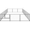 Psí kotec 30 m² ocel [3082134] (Barva Černá)
