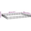 Psí kotec 48 m² ocel [3082176] (Barva Stříbrná)