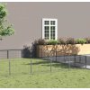 Psí kotec 48 m² ocel [3082176] (Barva Stříbrná)