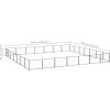 Psí kotec 49 m² ocel [3082183] (Barva Stříbrná)