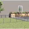 Psí kotec 49 m² ocel [3082183] (Barva Stříbrná)