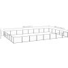Psí kotec 40 m² ocel [3082160] (Barva Černá)