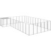 Psí kotec 19,36 m² ocel [3082245] (Barva Stříbrná)