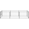 Psí kotec 3 m² ocel [3082101] (Barva Stříbrná)