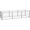 Psí kotec 3 m² ocel [3082101] (Barva Stříbrná)
