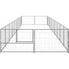 Psí kotec 20 m² ocel [3082117] (Barva Černá)