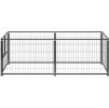 Psí kotec 200 x 100 x 70 cm ocel [150790] (Barva Černá)