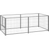 Psí kotec 200 x 100 x 70 cm ocel [150790] (Barva Černá)