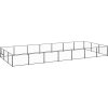 Psí kotec 21 m² ocel [3082131] (Barva Černá)