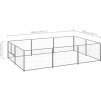 Psí kotec 6 m² ocel [3082110] (Barva Černá)