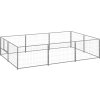 Psí kotec 6 m² ocel [3082110] (Barva Černá)