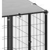 Psí kotec 22,99 m² ocel [3082216] (Barva Černá)