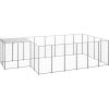 Psí kotec 8,47 m² ocel [3082209] (Barva Stříbrná)