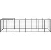 Psí kotec 4,84 m² ocel [3082200] (Barva Černá)