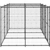 Venkovní psí kotec pozinkovaná ocel 7,26 m² [3082261] (Barva Černá)