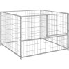 Psí kotec 100 x 100 x 70 cm ocel [150792] (Barva Stříbrná)