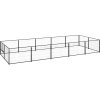 Psí kotec 10 m² ocel [3082112] (Barva Černá)