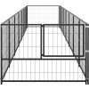 Psí kotec 7 m² ocel [3082097] (Barva Černá)