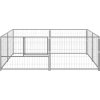 Psí kotec 4 m² ocel [3082118] (Barva Stříbrná)