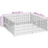 Psí kotec 4 m² ocel [3082118] (Barva Stříbrná)