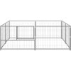 Psí kotec 4 m² ocel [3082118] (Barva Stříbrná)