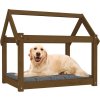 Pelíšek pro psy 81x60x70 cm masivní borovice [822210] (Barva medová hnědá)