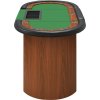 Pokerový stůl pro 10 hráčů držák na chipy 160x80x75 cm [80407] (Barva Modrá)