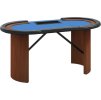 Pokerový stůl pro 10 hráčů držák na chipy 160x80x75 cm [80407] (Barva Modrá)