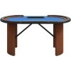 Pokerový stůl pro 10 hráčů držák na chipy 160x80x75 cm [80407] (Barva Modrá)