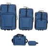5dílný set cestovních zavazadel textil [90154] (Barva Černá)