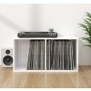 Úložný box na LP desky 71 x 34 x 36 cm kompozitní dřevo [815254] (Barva Hnědý dub)