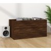 Úložný box na LP desky 71 x 34 x 36 cm kompozitní dřevo [815254] (Barva Hnědý dub)