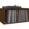 Úložný box na LP desky 71 x 34 x 36 cm kompozitní dřevo [815254] (Barva Hnědý dub)