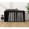 Úložný box na LP desky 71 x 34 x 36 cm kompozitní dřevo [815254] (Barva Hnědý dub)