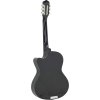 Folková akustická kytara s výřezem ekvalizér a 6 strun [70138] (Barva Černá)