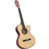 Folková akustická kytara s výřezem ekvalizér a 6 strun [70138] (Barva Černá)