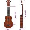 Set soprano ukulele s obalem pro děti 21" [70146] (Barva Světle hnědá)