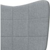 Relaxační židle se stoličkou textil [327952] (Barva Světle šedá)