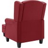Křeslo s podnožkou textil [320154] (Barva vínová červená)