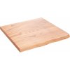 Stolní deska 60x60x(2-4)cm ošetřený masivní dub [3156351] (Barva Světle hnědá)