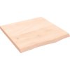 Stolní deska 60x60x(2-4)cm ošetřený masivní dub [3156351] (Barva Světle hnědá)