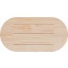 Stolní deska 110 x 55 x 2,5 cm masivní borové dřevo oválná [824365] (Barva Přírodní)