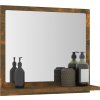 Koupelnové zrcadlo 40 x 10,5 x 37 cm dřevotříska [804561] (Barva šedá s vysokým leskem)